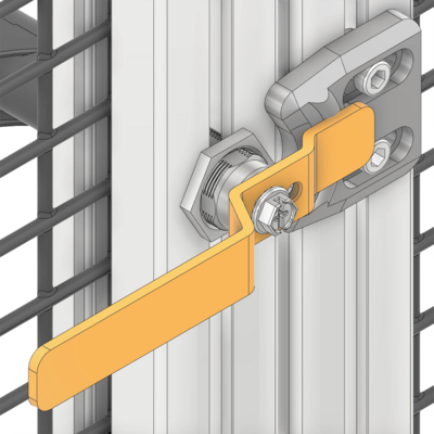 50-010-8 MODULAR SOLUTIONS PART 1/4 TURN L-HANDLE W/ EGRESS SAFETY HANDLE